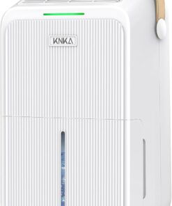 KNKA 2500 Sq.Ft Dehumidifiers for Home with Drain Hose Max 34 Pints, Dehumidifier for Basement, Bedroom, Bathroom, Large Room, Three Modes, Intelligent Humidity Control, Dry Clothes, 24HR Timer