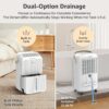 KNKA 2500 Sq.Ft Dehumidifiers for Home with Drain Hose Max 34 Pints, Dehumidifier for Basement, Bedroom, Bathroom, Large Room, Three Modes, Intelligent Humidity Control, Dry Clothes, 24HR Timer