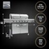 Kenmore 6-Burner Propane Gas BBQ Grill with Side Burner, 73,000 BTUs, Stainless Steel Cabinet Grill with Cast Iron Grates for Outdoor Cooking, Backyard BBQ, Patio, Large Parties Kenmore 6-Burner Propane Gas BBQ Grill with Side Burner, 73,000 BTUs, Stainless Steel Cabinet Grill with Cast Iron Grates for Outdoor Cooking, Backyard BBQ, Patio, Large Parties