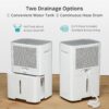 Kesnos 4,500 Sq. Ft. Energy Star Dehumidifier for Home, 52 Pint Dehumidifier with Drain Hose for Basement, Bedroom, Bathroom, Room, Featuring Front Display, 24H Timer and Auto Defrost Function