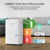 Kesnos 4,500 Sq. Ft. Energy Star Dehumidifier for Home, 52 Pint Dehumidifier with Drain Hose for Basement, Bedroom, Bathroom, Room, Featuring Front Display, 24H Timer and Auto Defrost Function