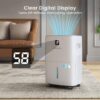 Kesnos 80 Pints Energy Star Dehumidifier for Home, Basement with Drain Hose, Front LED Display and 1.06 Gal Water Tank, Ideal for Large Room up to 5,500 Sq. Ft., Featuring Auto Defrost, Timer Function