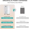 Kesnos 80 Pints Energy Star Dehumidifier for Home, Basement with Drain Hose, Front LED Display and 1.06 Gal Water Tank, Ideal for Large Room up to 5,500 Sq. Ft., Featuring Auto Defrost, Timer Function