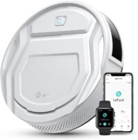 Lefant M210 Pro Robot Vacuum with 2200 Pa Powerful Suction, 6 Cleaning Modes, 120 Mins Runtime, Quiet, Self-Charging, Voice Control, Ideal for Pet Hair and Hard Floor, White