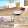 Lefant M210 Pro Robot Vacuum with 2200 Pa Powerful Suction, 6 Cleaning Modes, 120 Mins Runtime, Quiet, Self-Charging, Voice Control, Ideal for Pet Hair and Hard Floor, White