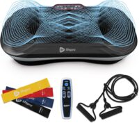 Lifepro Waver Vibration Plate Exercise Machine for Lymphatic Drainage, Muscle Activation, Full-Body Workout Vibrating Platform with Loop Bands, Fitness Equipment for Strength Toning & Fat Loss