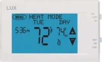 Lux Products TX9600TS Programmable Large Touchscreen Heating Cooling Thermostat, White