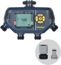 Melnor 65140AMZ 4 Zone Digital Timer, Black, Yellow
