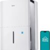 Midea 4,500 Sq. Ft.Dehumidifier for Basement, With Reusable Air Filter 50 Pint - Ideal For Basements, Large & Medium Sized Rooms, And Bathrooms (White)