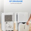 Midea 4,500 Sq. Ft.Dehumidifier for Basement, With Reusable Air Filter 50 Pint - Ideal For Basements, Large & Medium Sized Rooms, And Bathrooms (White)