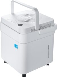 Midea Cube 50 Pint Dehumidifier for Basement and Rooms at Home for up to 4,500 Sq. Ft., Built-in Pump, Drain Hose Included, Smart Control, Works with Alexa (White)
