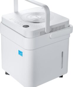Midea Cube 50 Pint Dehumidifier for Basement and Rooms at Home for up to 4,500 Sq. Ft., Built-in Pump, Drain Hose Included, Smart Control, Works with Alexa (White)
