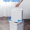 Midea Cube 50 Pint Dehumidifier for Basement and Rooms at Home for up to 4,500 Sq. Ft., Built-in Pump, Drain Hose Included, Smart Control, Works with Alexa (White)