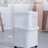 Midea Cube 50 Pint Dehumidifier for Basement and Rooms at Home for up to 4,500 Sq. Ft., Built-in Pump, Drain Hose Included, Smart Control, Works with Alexa (White)