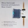 Moen Flo Smart Water Monitor 1-in to 1-1/4-in Indoor/Outdoor Smart Compatible Water leak detector with Automatic Shut-off Valve ( 1 -Pack)