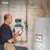 Moen Flo Smart Water Monitor 1-in to 1-1/4-in Indoor/Outdoor Smart Compatible Water leak detector with Automatic Shut-off Valve ( 1 -Pack)