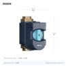 Moen Flo Smart Water Monitor 1-in to 1-1/4-in Indoor/Outdoor Smart Compatible Water leak detector with Automatic Shut-off Valve ( 1 -Pack)