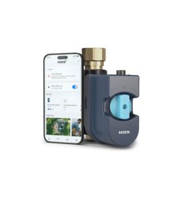 Moen Flo Smart Water Monitor 1-in to 1-1/4-in Indoor/Outdoor Smart Compatible Water leak detector with Automatic Shut-off Valve ( 1 -Pack)
