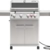 Monument Grills 4+1 Burner Natural Gas Grill with Natural Gas Hose, 50,000 BTU Stainless Steel Outdoor Patio Barbecue Grill, Broil Zone Fast Heating, Knob Lights, and Easy Cleanup, M415BZNG