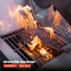 Monument Grills Larger 4+2 Burner Propane Gas Grills Stainless Steel Cabinet Style with Clearview® Lid, Knob Controls, Built-In Thermometer, Infrared Side Sear Burners & Side Burners, Blue