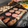 Monument Grills Larger 4+2 Burner Propane Gas Grills Stainless Steel Cabinet Style with Clearview® Lid, Knob Controls, Built-In Thermometer, Infrared Side Sear Burners & Side Burners, Blue