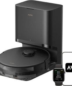 Mova E30 Pro Plus Robot Vacuum, 19000Pa Suction, DuoRoller Brush Anti-Tangle, Self-Emptying 90-Day Hands-Free, Extendable Side Brush for Edge Cleaning, App & Voice Control