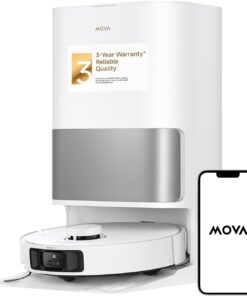 Mova P10 Pro Ultra Robot Vacuum and Mop 13,000Pa Suction, 140°F Hot Water Auto Mop Washing & Drying, Dual Spinning Extenable Mop,10.5mm Lifting for Carpet, 360°Obstacle Avoidance, App Control