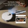 Mova P50 Pro Ultra Robot Vacuum and Mop, 19,000Pa Suction with Anti-Tangle Brush, Removable & Liftable Mop for Carpet & Floor, 167℉ Mop & Washboard Self Drying & Cleaning, Auto Empty & Refill, White