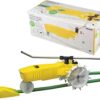 Nelson Rain Train 13,500 Square Feet Cast Iron Outdoor Lawn Traveling Water Sprinkler for Yard, and Garden, with Auto Shut Off, Yellow
