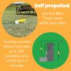 Nelson Rain Train 13,500 Square Feet Cast Iron Outdoor Lawn Traveling Water Sprinkler for Yard, and Garden, with Auto Shut Off, Yellow