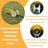 Nelson Rain Train 13,500 Square Feet Cast Iron Outdoor Lawn Traveling Water Sprinkler for Yard, and Garden, with Auto Shut Off, Yellow
