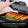 Ninja Griddle and Indoor Grill, 14’’, Electric Grill, For Steak, Burgers, Salmon, Veggies, and More, Pancake Griddle, Nonstick, Dishwasher Safe, 500F, Even Cooking, Silver, GR101