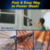 Ontel Turbo Jet HydroX5 Pro Portable Cordless Pressure Washer (21V 3000mAh Battery), 6-in-1 Nozzle, Dual Water Source, 16ft Detachable Hose
