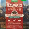 Open Farm, RawMix Grain-Free Dry Dog Food, Protein-Packed Kibble Coated in Bone Broth with Freeze Dried Raw Chunks, Lamb Venison Bison, Great Plains Recipe, 20lb Bag