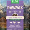 Open Farm, RawMix Grain-Free Dry Dog Food for Large Breeds, Protein-Packed Kibble Coated in Bone Broth with Freeze Dried Raw Chunks, Salmon Chicken & Turkey, Large Breed Recipe, 20lb Bag