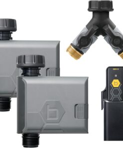Orbit 21206 B-hyve Gen 2 Smart Hose Watering Timer, 2-Pack with Wi-Fi Hub and Hose Y Splitter