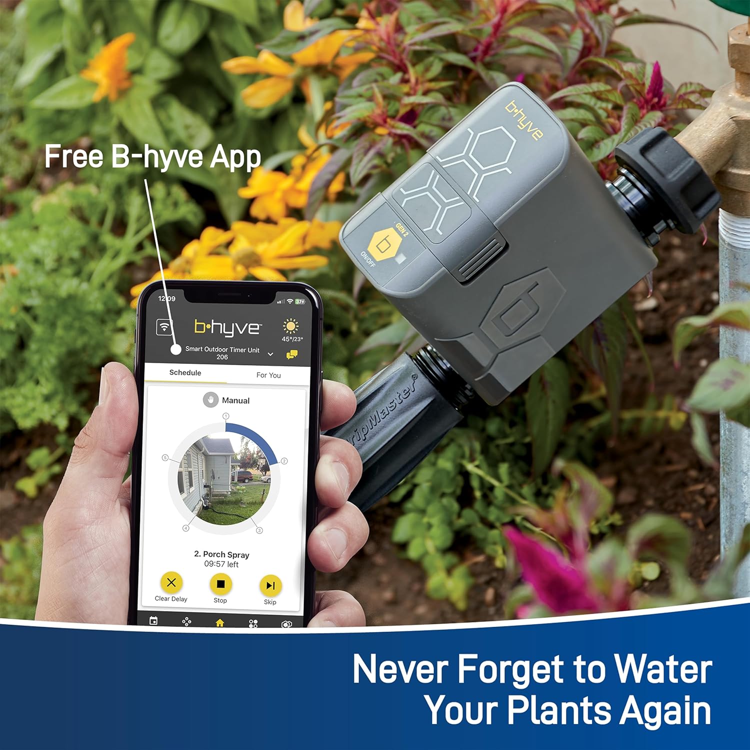 Orbit 21207 B-hyve Gen 2 Smart Hose Watering Timer, 4-Pack with Wi-Fi Hub and Hose Y Splitter Orbit 21207 B-hyve Gen 2 Smart Hose Watering Timer, 4-Pack with Wi-Fi Hub and Hose Y Splitter - Image 4