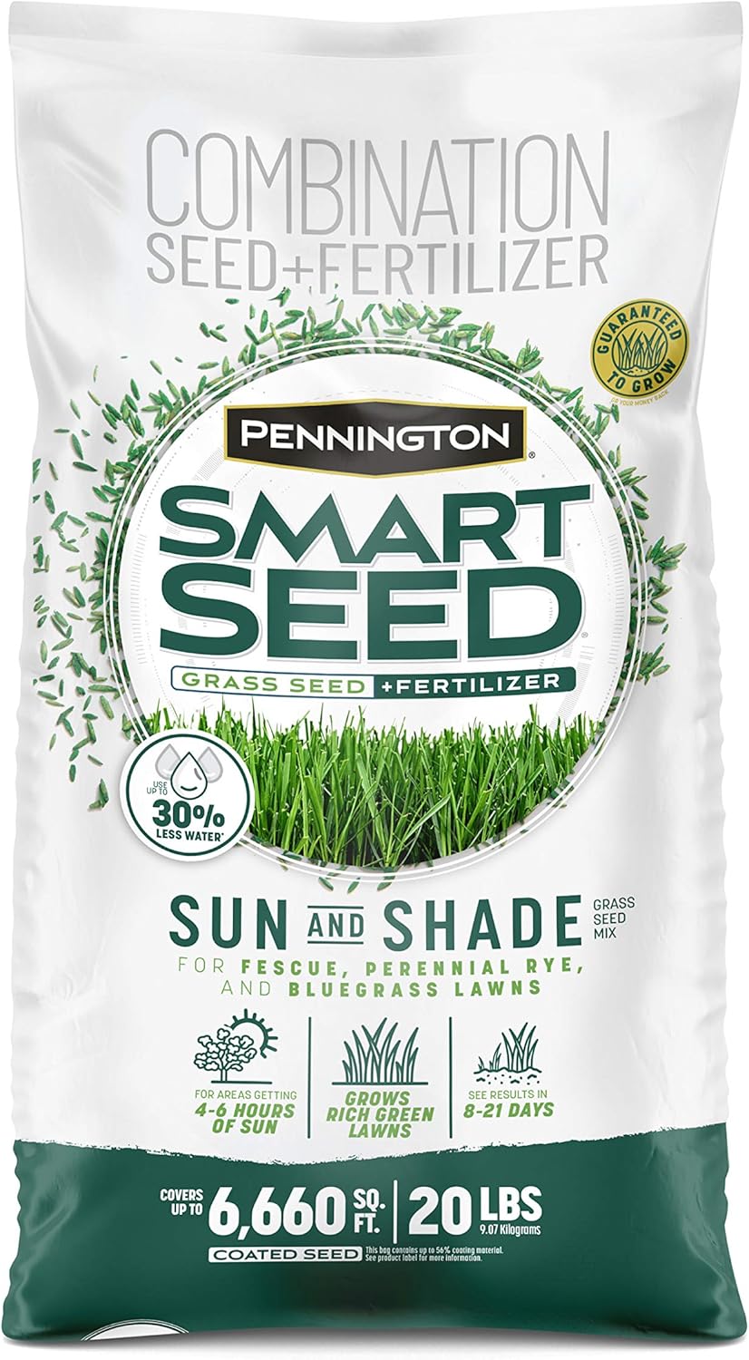 Pennington Smart Seed Sun and Shade Grass Mix 20 lb, Black Label Pennington Smart Seed Sun and Shade Grass Mix 20 lb, Black Label