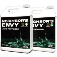 PetraMax Neighbor’s Envy Grass Fertilizer for Lawn & Garden, 2 Gallon Covers up to 32,000 sq.ft. 7-in-1 Liquid Lawn Fertilizer Concentrate for Deep Green Turf - Includes Nitrogen/Iron/Humic/Sea Kelp