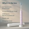 Philips Sonicare 6500 Series Electric Toothbrush - Next-Generation Sonicare Technology, Pressure Sensor, 9 Brushing Settings, SmarTimer, BrushPacer, 21-Day Runtime, Travel Case, Light Pink, HX7412/05