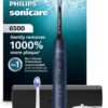 Philips Sonicare 6500 Series Electric Toothbrush - Next-Generation Sonicare Technology, Pressure Sensor, 9 Brushing Settings, SmarTimer, BrushPacer, 21-Day Runtime, Travel Case, Navy Blue, HX7413 07