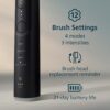 Philips Sonicare 7300 Series Electric Toothbrush - Next-Generation Sonicare Technology, Pressure Sensor, 12 Brushing Settings, SmarTimer, BrushPacer, 21-Day Runtime, Travel Case, Black, HX7421/07