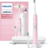 Philips Sonicare ProtectiveClean 6500 Rechargeable Electric Toothbrush, with Pressure Sensor, 3 Cleaning Modes, SmarTimer and QuadPacer, 14-Day Battery Life, Charging Travel Case, Pink, HX6462/06