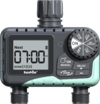 RAINPOINT Water Timer for Garden Hose - 2 Zone Sprinkler Timer with Rain Delay/Manual Watering/Automatic Irrigation for Yard Lawn