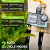 RAINPOINT Water Timer for Garden Hose - 2 Zone Sprinkler Timer with Rain Delay/Manual Watering/Automatic Irrigation for Yard Lawn