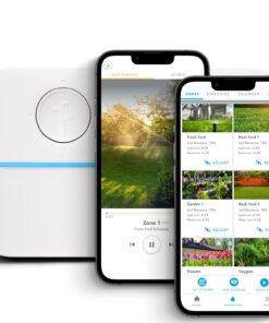 Rachio WiFi Smart Sprinkler Controller (8-Zone Irrigation Remote Control) – App-Based Scheduling, Local Weather Intelligence, Rain Skips, Easy DIY Install