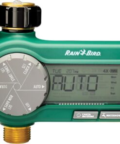Rain Bird 1ZEHTMRP Premium Professional Grade Electronic Digital Hose End Timer/Controller, One Zone/Station, Battery Operated, Digital with Brass Inlet/Outlet