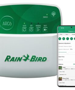 Rain Bird ARC6 App-Based Indoor Smart WiFi Irrigation Sprinkler Timer Controller, 6-Zone Station, EPA WaterSense Certified, Compatible with Alexa, Indoor 6-Station