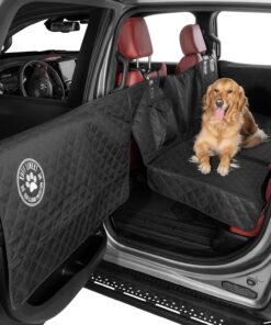 Ruff Liners XL Back Seat Extender for Dogs, Black – As Seen on Shark Tank – Flat Bridge Platform for Full-Size Trucks, Stable Base, 400lb Support, Waterproof – Rigid Back Seat Cover for Dogs