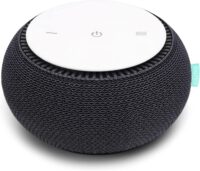 SNOOZ Smart White Noise Sound Machine - Real Fan Inside for Non-Looping White Noise, Sleep Aid for Adults, Travel, Sleeping, Bedroom, Portable, Baby Registry Essential - Charcoal